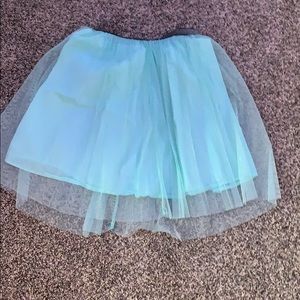Sparkly teal skirt